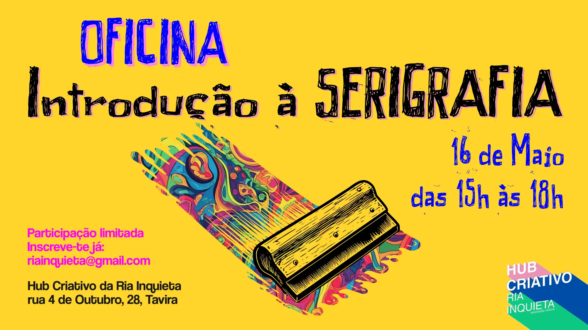 Oficina Introdução à Serigrafia - 16 de Maio - Ria Inquieta 2